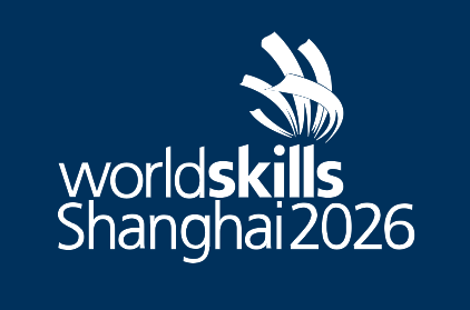 Das Logo der Worldskills 2026 in Shanghau.